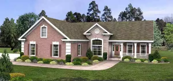 image of single story country house plan 6241